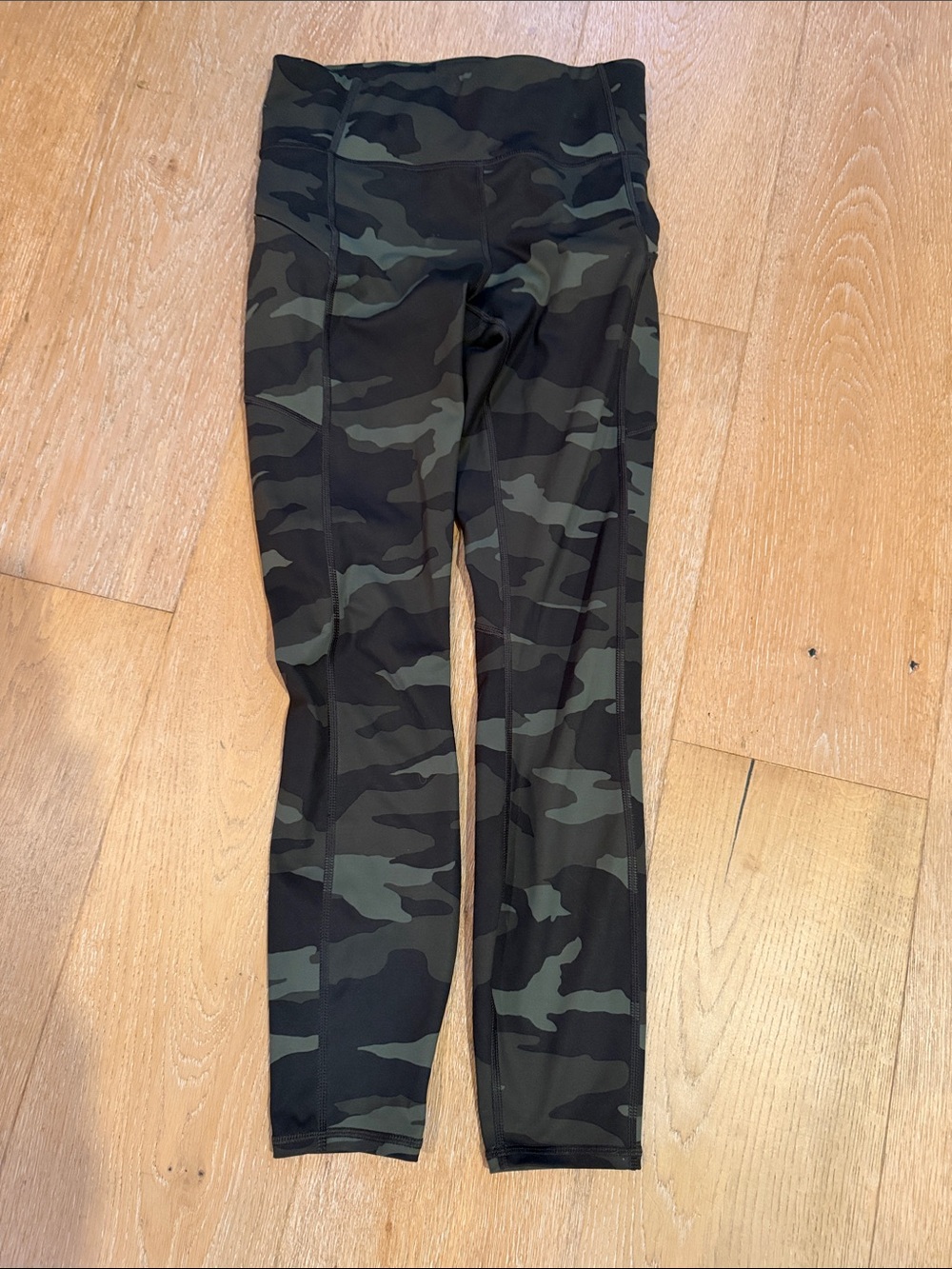 Athleta Camo Leggings in Black and Olive